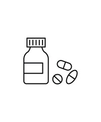 medicine bottle icon, vector best line icon.