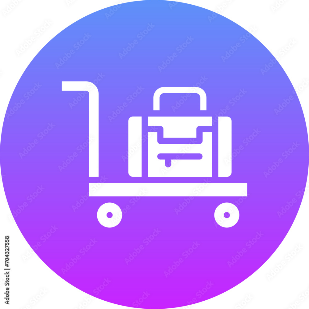 Wall mural Luggage Cart Icon