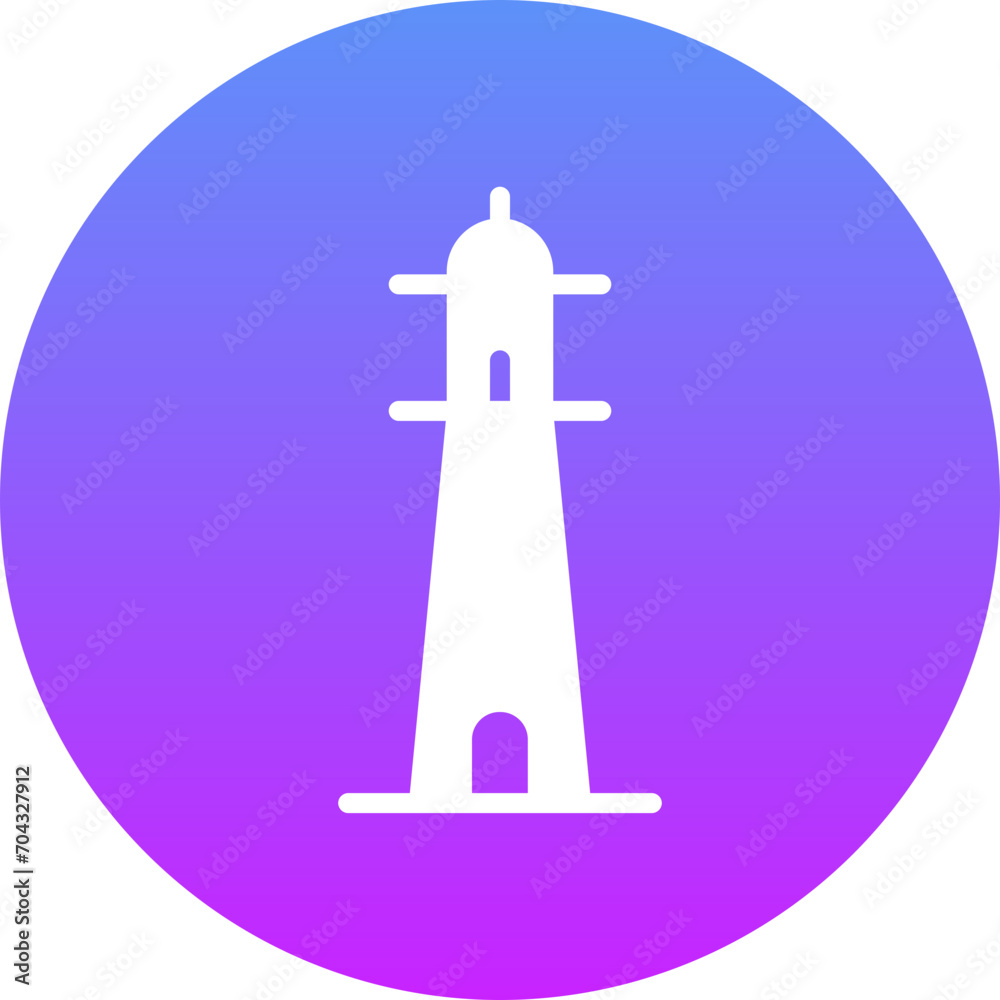 Sticker lighthouse icon