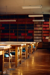 Modern library without students.