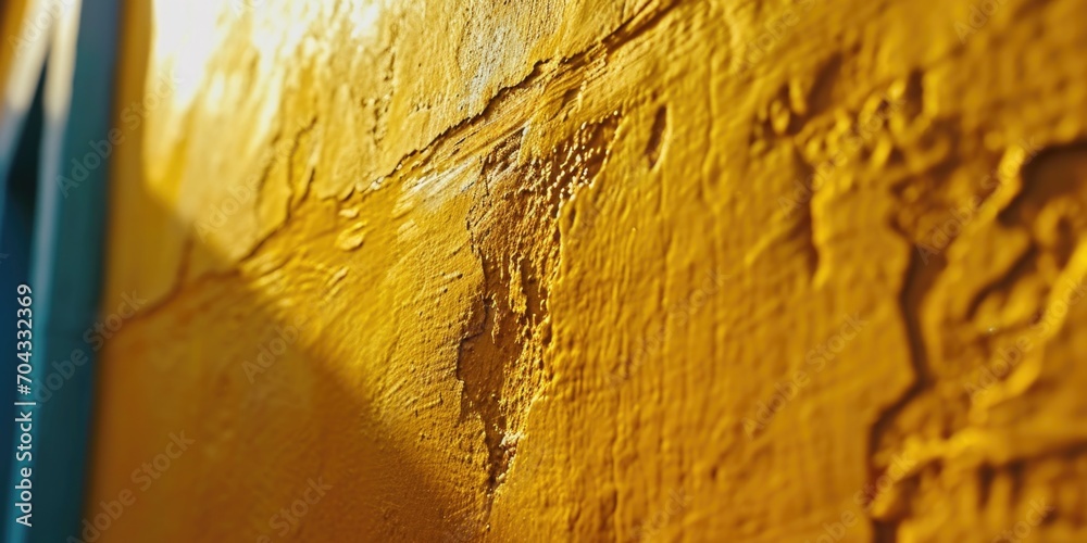 Poster A close up view of a wall with a clock. Perfect for illustrating the concept of time management or punctuality