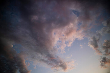 Photographic documentation of clouds at sunset