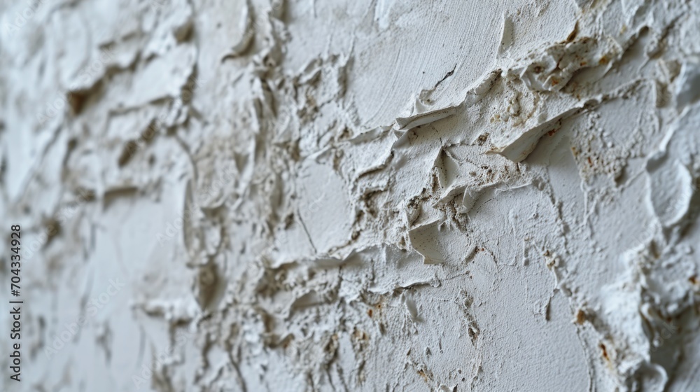 Poster A picture of a white wall with peeling paint. Perfect for adding texture and a rustic feel to your designs