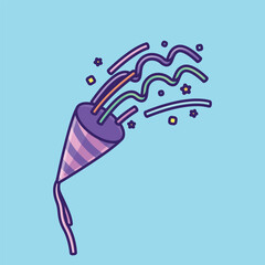 Confetti simple cartoon vector illustration new year stuff concept icon isolated