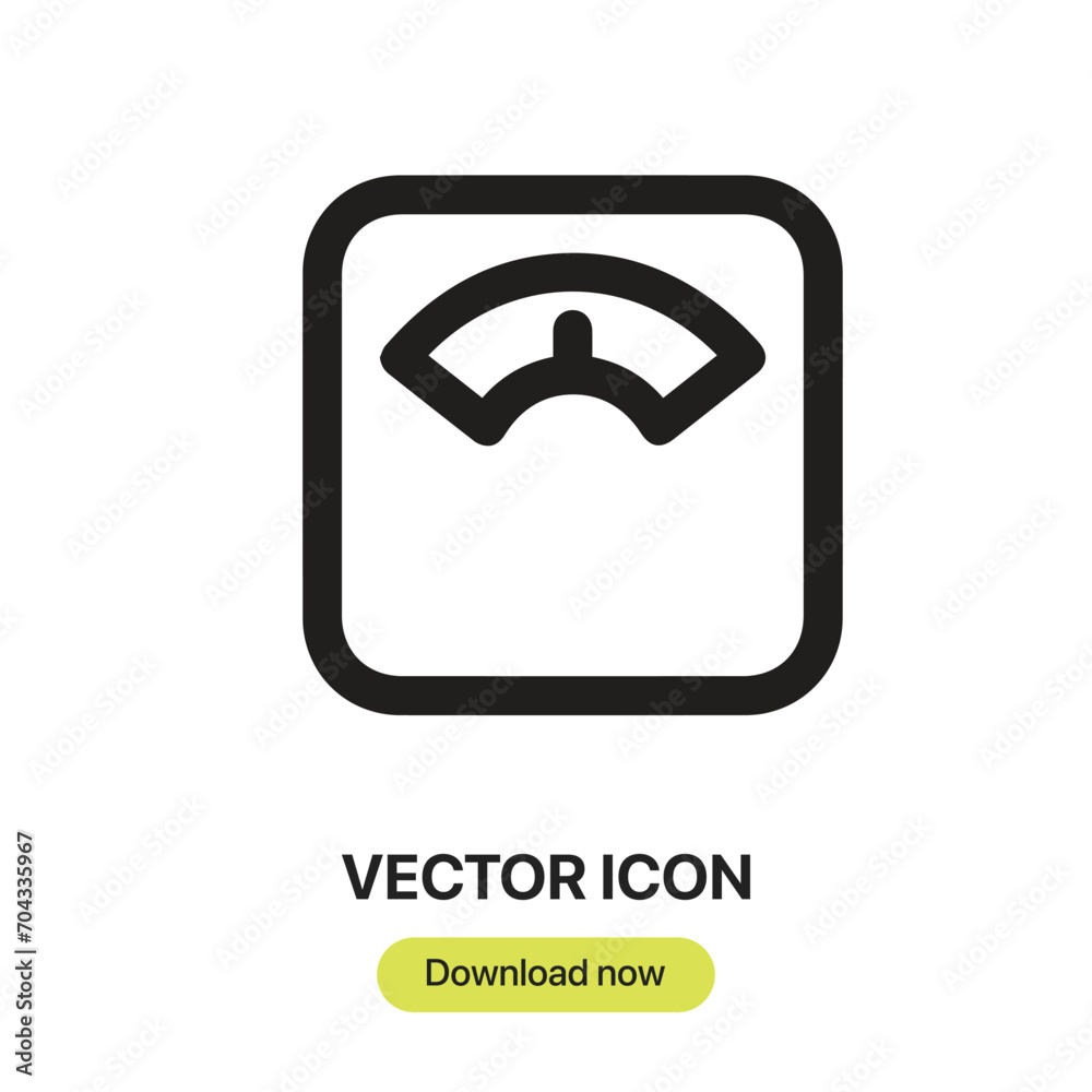 Fototapete weight scale icon vector. linear-style sign for mobile concept and web design. weight scale symbol i