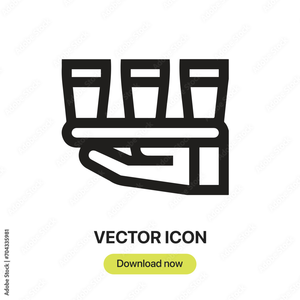 Poster catering icon vector. linear-style sign for mobile concept and web design. catering symbol illustrat