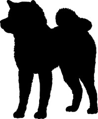 Akita Dog silhouette breeds dog breeds dog monogram logo dog face vector - obrazy, fototapety, plakaty