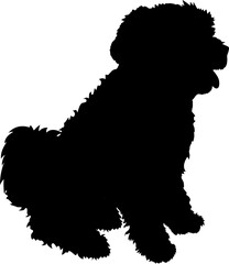 Tibetan Terrier Dog silhouette breeds dog breeds dog monogram logo dog face vector