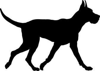 Great Dane. Dog silhouette breeds dog breeds dog monogram logo dog face vector