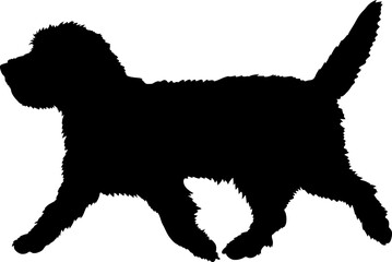 Grand Basset Griffon Vendéen Dog silhouette breeds dog breeds dog monogram logo dog face vector - obrazy, fototapety, plakaty