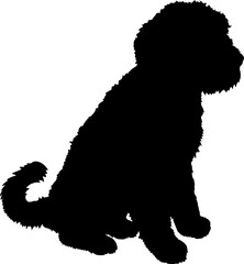 Goldendoodle Dog silhouette breeds dog breeds dog monogram logo dog face vector