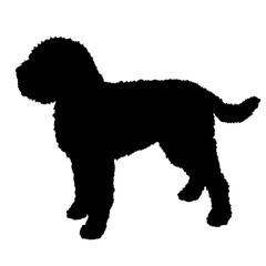 Lagotto Romagnolo Dog silhouette breeds dog breeds dog monogram logo dog face vector