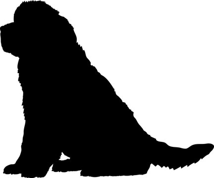 recommend clip art: Newfoundland. Dog silhouette breeds dog breeds dog monogram logo dog face vector