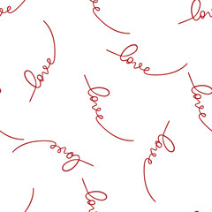 Hand written lettering Love seamless pattern.Text backgrounds applicable in wallpaper, wrapping, print, textiles to valentines day or wedding. Vector illustration