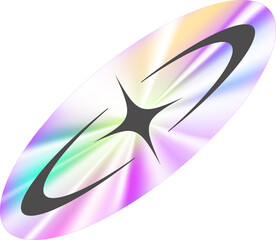 Y2k holographic sticker star