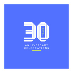 30 years anniversary celebrations logo concept	