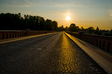 Fototapeta premium sunset over the road
