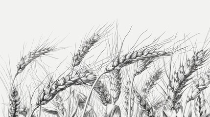 A captivating black and white photograph of a vast field of wheat. Perfect for adding a touch of simplicity and elegance to any project