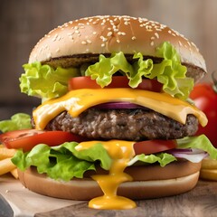 hamburger on a white background