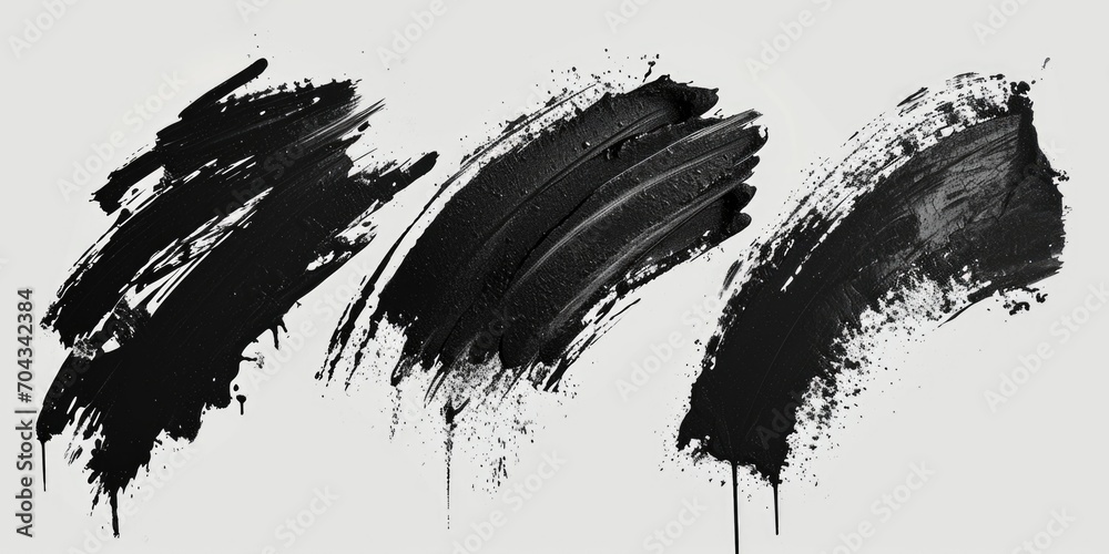 Poster Black paint is shown in close up on a white background. This versatile image can be used for various design projects