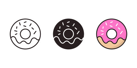 Donut. Bun. Bakery products. 