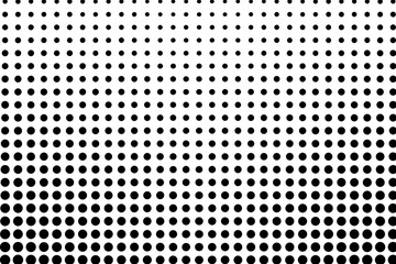 Abstract halftone dotted background. Black polka dot pattern vector. Halftone texture with dots print. Black and White victor illustration - obrazy, fototapety, plakaty