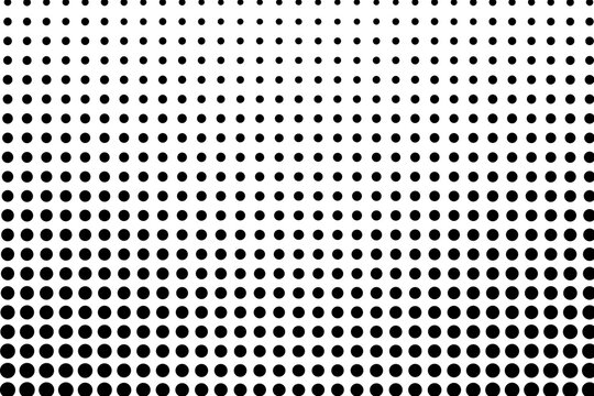 Abstract halftone dotted background. Black polka dot pattern vector. Halftone texture with dots print. Black and White victor illustration