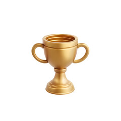 gold cup isolated on transparent background,3d golden  trophy cup on transparent background