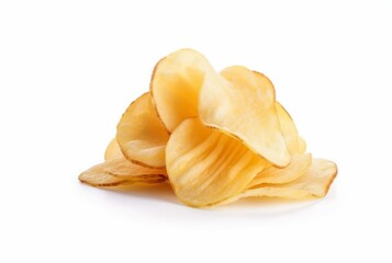 potato with potato chips isolated on white background. generatif ai