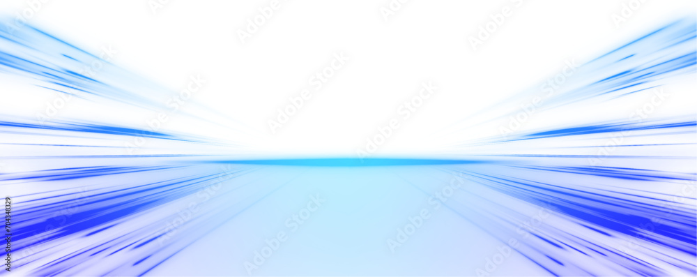Poster vector speed of light in space on dark background. illustration of light ray, stripe line with blue 