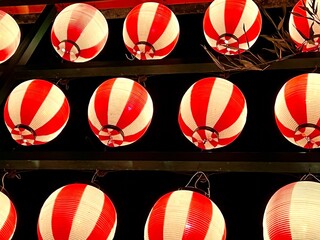 Lanterns of the Shinto shrine