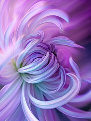 macro photo of a beautiful turning energetically, abstract background with flowers