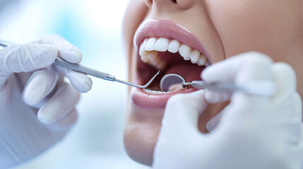 dentist and patient in dental clinic