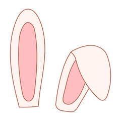 easter hare ears colored hunting icon element