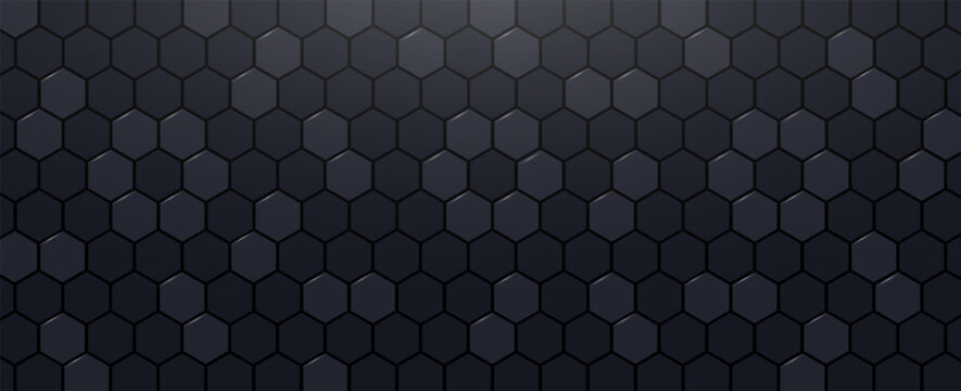 hexagon pattern. Seamless background. Abstract honeycomb background in gray colors. vector © Khanaya