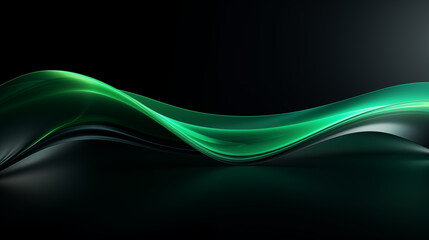 abstract green waves