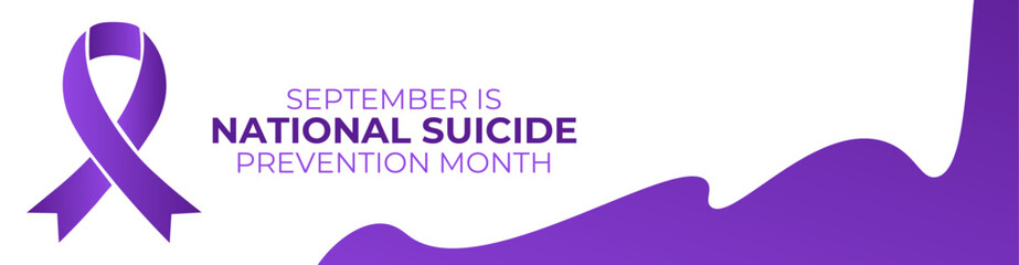 September is National Suicide Prevention Awareness Month background template. Holiday concept. background, banner, placard, card, poster, cover design template with text inscription and standard color