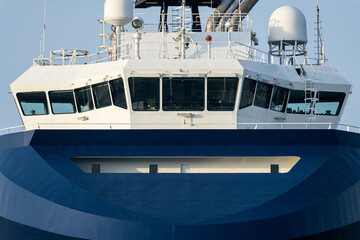 bridge of a modern platform supply vessel 