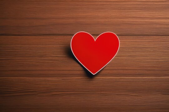 a high quality stock photograph of a single red heart shape sticker isolated