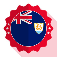 Anguilla quality emblem, label, sign, button. Vector illustration.