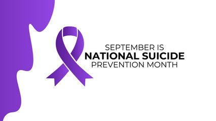 National suicide prevention month observed each year during September banner, Holiday, poster, card and background design. futuristic concept background. cover, flyer, landing page. vector illustratio