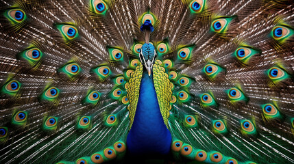 Close-up of a Stunning Blue Peacock - Captured Elegance