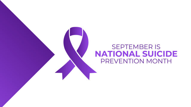 September is National Suicide Prevention Awareness Month background template. Holiday concept. background, banner, placard, card, and poster design template with text inscription. vector illustration