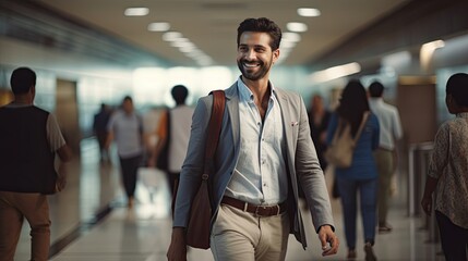 asian passengers in the airport traveling at destination