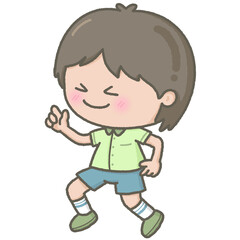 Cute little boy dancing