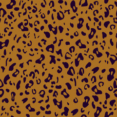
Leopard print. Seamless animal pattern. Vector illustration for prints on fabrics, packaging and interior decoration