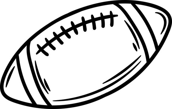 American Football Ball Doodle