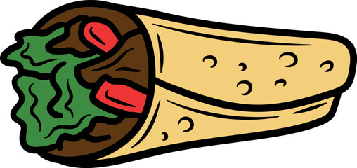 Hand drawn Burrito 