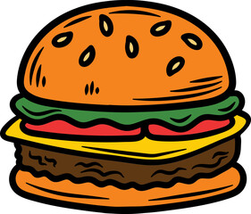 Hand drawn Burger 