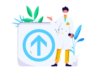 Medical characters fighting the epidemic flat vector concept operation hand drawn illustration
